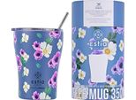 Estia | Thermo Mug - 350 Ml - Tazza Isolata Blu - Con Cannuccia E Coperchio A Tenuta Stagna