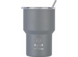 Estia | Thermo Mug - 350 Ml - Tazza Isolata Grigia - Con Cannuccia E Coperchio A Tenuta Stagna
