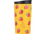 Estia | Tazza Sottovuoto - 350 Ml - Tazza Termica Con Motivo Di Fragole - Coperchio A Tenuta Stagna