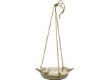 Exner | Vasca Per Uccelli Sospesa - 32,5 Cm - Color Crema - Design Rustico - Ideale Per Giardino E Balcone