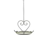 Exner | Vasca Per Uccelli A Forma Di Cuore - 53 Cm - Metallo - Decorativo - Da Appendere - Per Giardino E Terrazza