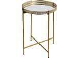 H&S Decoration | Tavolino - 36X36X47 Cm - Oro - Metallo - Design Elegante - Leggero E Multifunzionale
