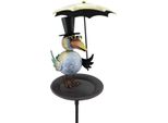 Exner | Birdbath - Altezza 137 Cm - Colorato - Figura Umoristica Da Giardino Con Ombrello - Resistente Alle Intemperie E Stabile