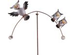 Exner | Gufo Da Giardino - 138 Cm - Metallo - Resistente Alle Intemperie - Decorazione Da Giardino - Ornamento Da Giardino