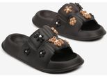 Pantofole Da Donna Pantofole Da Bagno Schiuma Da Bagno Ker Nero Taglia 38/39