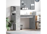 Vidaxl Desk Grigio Cemento 113 X 54 X 120 Cm Materiale A Base Di Legno