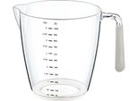 Okyanus | Brocca Per L'acqua - Caraffa Dosatrice Da 1 Litro - Trasparente - Manico Antiscivolo - Ideale Per Cucinare E Misurare