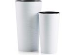 Howhomely | Fioriera - Urbanika Riflo - Bianco - Design Moderno - Resistente Al Gelo E Riciclabile - Vasi Da Fiori