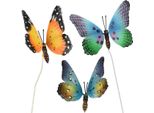 Progarden | Figure Da Giardino - Farfalla - 3 Pezzi - Metallo - Resistente Alle Intemperie E Decorativo - Colori Vivaci Per Il Giardino