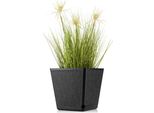 Howhomely | Fioriera Pilea Texelle, Nera - 24 X 24 Cm - Vasi Da Fiori, Design Moderno, Con Misuratore Di Umidità