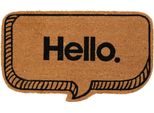 H&S Decoration | Zerbino - Hello - 75X45 Cm - Fibra Di Cocco - Antiscivolo - Elegante E Pratico