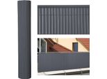 Aopunly Pvc Privacy Schermo Stuoia Privacy Recinzione Schermo Privacy Per Recinzione Balcone Frangivento Grigio 160X1000Cm