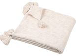 Coperta In Cotone Sanchez Con Nappe, 125 X 150 Cm, Beige