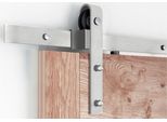 Ferramenta Per Porte Scorrevoli In Acciaio Inox - Modello Diritto Completo 200 Cm - Per Set