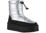 Van Hill Donna Stivali Invernali Foderati Caldi Stivaletti Scarpe Comode 841496, Colore: Argento, Taglia: 36