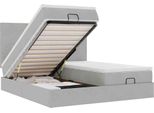 Vidaxl Ottoman Letto Con Materassi Grigio Chiaro 160X200 Cm Velluto