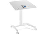 SENSE7 Scrivania Su Rotelle Scrivania Mobile Piano Inclinabile Altezza Regolabile Ampio Piano Di Lavoro Moderno E Minimalista 70 X 52 Cm Bianco