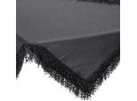 Eurofirany | Tovaglia - 85X85 Cm - Nero - 280 G/M2 - Frange Eleganti - Decorazione Della Tavola
