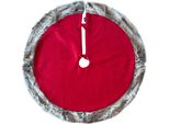 Lussuosa Gonna Rotonda Per Albero Di Natale - Coperta Per Albero Di Natale - Coperta Per Albero - Rosso - 90 X 90 Cm