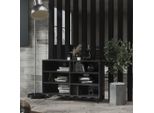 The Living Store Credenza Grigio Lucido 103,5X35X70 Cm Materiale A Base Di Legno