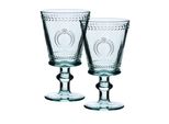 Mondex | Set Di Bicchieri Da Vino - 280 Ml - Turchese - Stile Vintage - Vetro Di Alta Qualità
