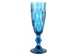 Mondex | Set Di Bicchieri Da Vino - 6 Pezzi - Blu - Vetro Di Alta Qualità - Elegante E Raffinato