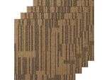 Piastrelle Di Moquette - Morbide Piastrelle Imbottite Per Pavimenti 500 X 500 Mm - Facile Installazione Fai Da Te Per Camera Da Letto E Soggiorno - 12 Pezzi, Misto Marrone