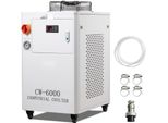 Refrigeratore D'acqua Industriale Sm® - CW6000, Sistema Di Raffreddamento Ad Acqua Da 1500 W Con Compressore - Capacità Del Serbatoio Dell'acqua 15 L - Portata Massima 65 L/Min - Per Macchine Di Incisione Laser CO2.
