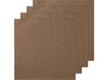 Piastrelle Di Moquette - Peel & Stick - 457X457 Mm - Piastrelle Autoadesive Per Pavimenti - Morbide Imbottite - Installazione Fai Da Te - Camera Da Letto E Soggiorno (10 Pezzi, Marrone Scuro)