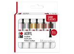 Marabu 1210000000212 Marabu Acrylfarben-Set Shiny Classics, 6 X 12 Ml