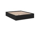 Vidaxl Struttura Letto Nera 150X200 Cm In Materiale Ligneo