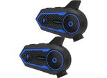 2X S6 Plus Motorbike Intercom Helmet Bluetooth Headset Intercom 2 Rider 1000M Impermeabile Per Atv Dirt Bike Motorbike