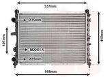 Van Wezel 17002109 Radiatore Radiatore Acqua Radiatore Motore Per Fiat Tipo (160) Tempra (159) Tempra S.W. (159) Per Alfa Romeo 155 (167) Per Lancia Dedra (835)