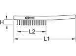 Ks Tools Bronzeplus Spazzola Manuale, Filo Di Bronzo Stagnato, Crimpato, 3 File - 963.9584