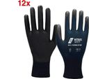12X Nitras Safety 8815-10 Guanti Da Lavoro Unisex 8815 Flexible Fit Mf Blu Taglia 10, 12 Paia