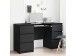 Maison Exclusive - Scrivania Rovere Nero 140 X 50 X 76 Cm Legno Multistrato