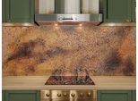 Pannello Da Parete In Ottone Copperandcraft 90X80 Cm, Arte Da Parete In Metallo Fatta A Mano, Alzatina Da Parete Per Cucina, Decorazione Da Parete Rustica, Produzione Ue