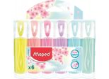Maped 742558 Evidenziatore Maped Fluo'peps Classic Pastel, Confezione Da 6 Pz