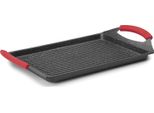 Lacor 24134 Piastra In Alluminio Fuso, Eco-Piedra, Nero, 45 X 27 X 6 Cm