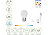 Lampadina Led A Sfera Con Filettatura E27. 6,5 Watt. Equivalente A 55 Watt. 806 Lumen. Luce Fredda 6500º K.