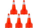 Cono Di Sicurezza Stradale Sm® - 20 Coni Di Parcheggio In Pvc - 45,7 Cm - Con 1 Collare Riflettente - 27,9 X 27,9 Cm - Base In Pvc Rosso Per Strade Con Livello Di Allerta Aumentato - Cantieri Edili