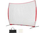 Rete Backstop Barricade - 393 X 140 X 275 Cm - Rete Barricade Portatile Per Sport Con La Palla - Attrezzatura Per Allenamenti Con Borsa Da Trasporto - Schermo Protettivo Per Allenamenti Di Baseball, Softball, Lacrosse, Calcio E Hockey