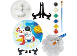 Kit Creativo Figure In Gesso Per La Pittura Dei Cosmonauti Colori In Gesso