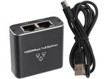Gigabit Ethernet Splitter 1 A 2 1000Mbps RJ45 Tipo C Interfaccia Espandi Porte Di Rete Lan Internet Splitter