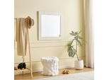 Fortuna Lai Specchio Da Parete Quadrato 80X80 Cm - Specchio Moderno Con Cornice In Legno Bianco - Superficie A Specchio Trasparente E Design Senza Tempo Per Corridoi, Camere Da Letto E Soggiorni