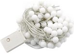 Inf Catena Luminosa Solare A Led Con Sfere Da 1.8Cm, 5M 20 Led, 8 Modalità, Bianco