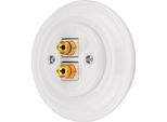 Scatola Per Diffusori Hi-Fi Retrò In Porcellana Da Incasso A 2 Ingressi I PR1 Bianco