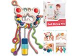 Lolex | Sonaglio Per Dentizione - Multicolore - Silicone - Giocattolo Montessori - 16X13X7Cm