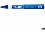 Pennarello Permanente Milano Pvc Blu 12 Pezzi (Ø 4 Mm)