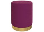Vidaxl Sgabello Rotondo In Velluto Viola 31 X 37 Cm